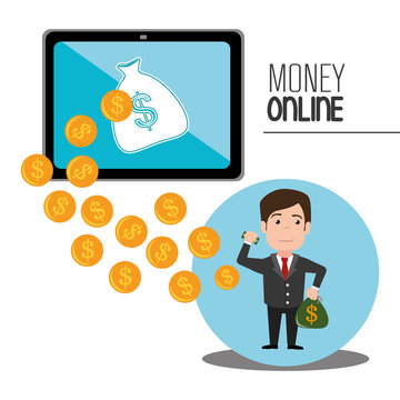 Money online payment graphic 