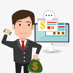 Money online payment graphic 