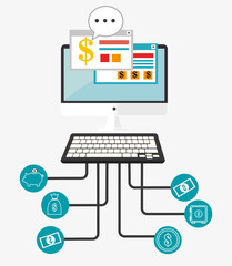 Money online payment graphic 