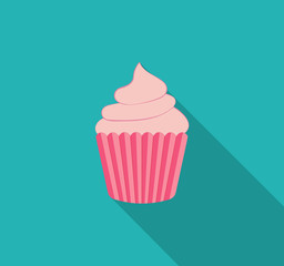 flat cupcake with shadow