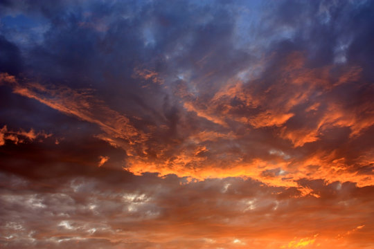 Beautiful sunset sky