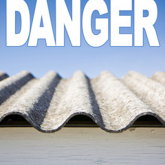 Dangerous asbestos roof concept