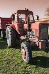 Old red tractor