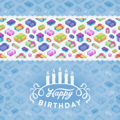 Birthday vector decorating design