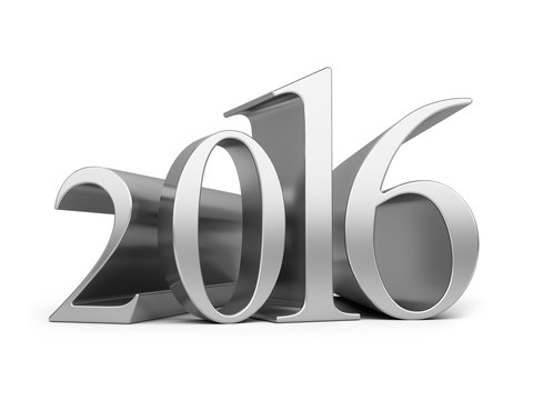 New year 2016. 3d rendered image