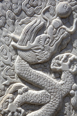 Fototapeta na wymiar Chinese Dragon carving
