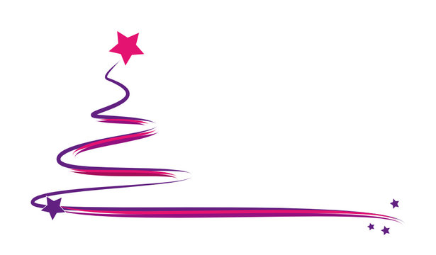 weihnachtsbaum - lila-pink