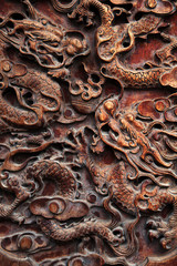 Chinese Dragon carving