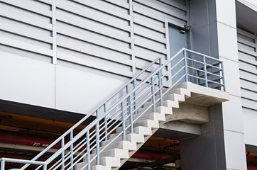 External fire escape staircase