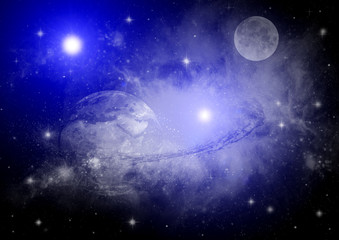 Fototapeta na wymiar Stars, dust and gas nebula 
