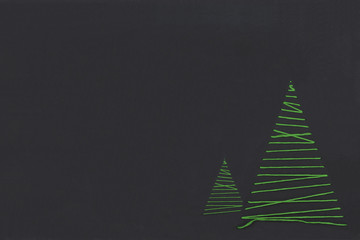 Xmas decorations crafts: trees greeting