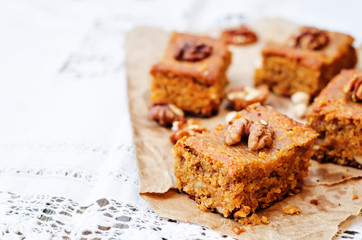 chickpeas walnuts blondies