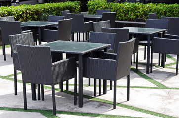 restaurant table set