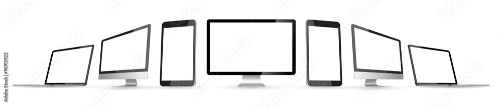 Poster modern digital tech device collection