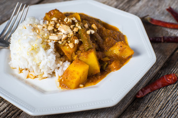 Organic curry spice sauce savory