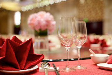 Chinese Wedding table set up