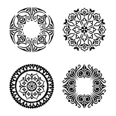 Vector set of ethnic ornamental circles