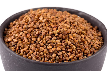 Buckwheat groats in a bowl