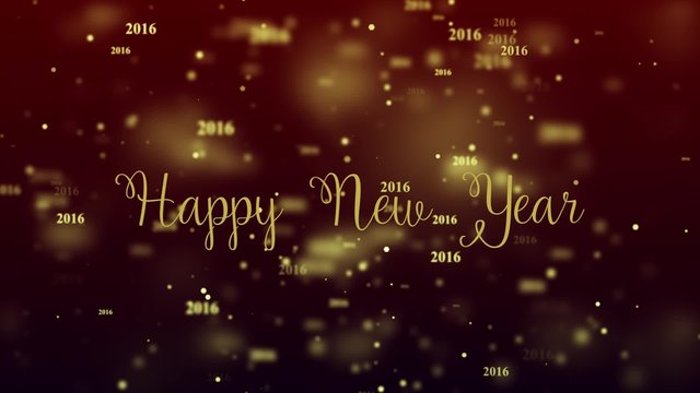 Happy New Year - 2016 in Gold