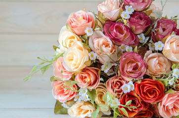 artificial rose and flower background