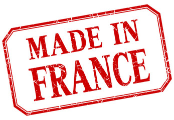 France - made in red vintage isolated label
