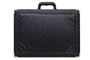 Black briefcase isolated on white background