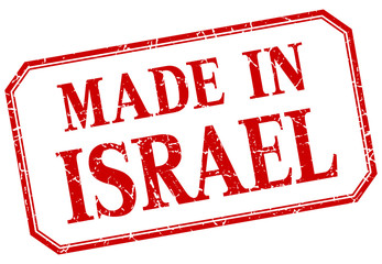 Israel - made in red vintage isolated label