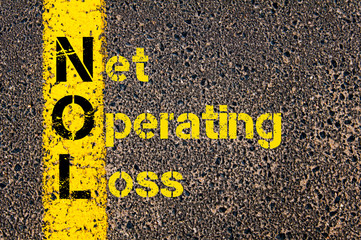 Business Acronym NOL as Net Operating Loss