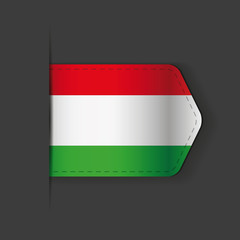 Hungary flag vector ribbon