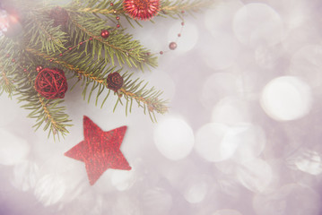 Weihnachten Hintergrund Bokeh rot blau