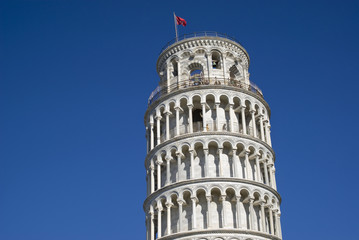 Fototapeta na wymiar Low angle view of Leaning Tower of Pisa