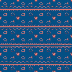 Seamless pattern for your creativity vector images. Meteorology background, weather conditions