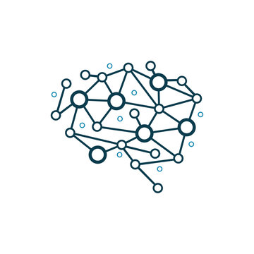Modern Brain Dot Connection Intelligence Logo Template