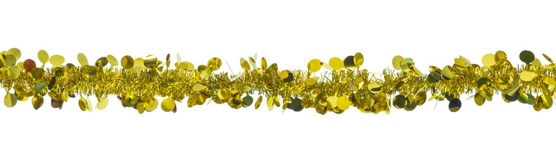 Christmas gold tinsel