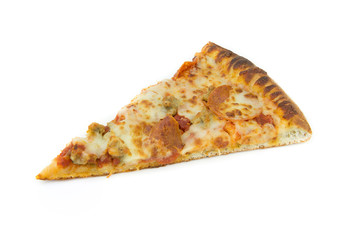 slice piece of pizza isolate background