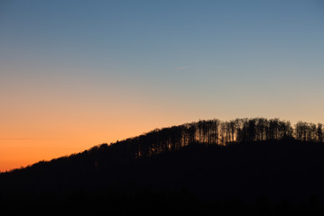 sunset in black forest, Germany