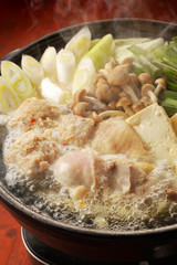 鶏の寄せ鍋　Chicken hot pot