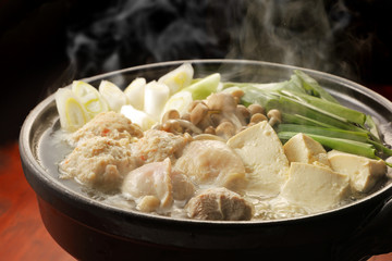 鶏の寄せ鍋　Chicken hot pot