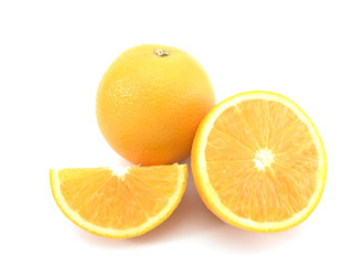 Orange fruit isolated on white background