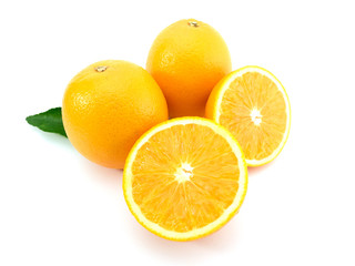 Orange fruit isolated on white background