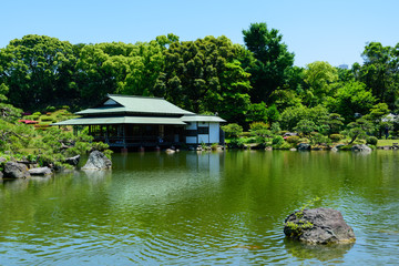 Fototapeta na wymiar Kiyosumi Gardens in Tokyo