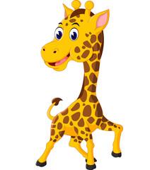 Obraz premium Cute giraffe cartoon of illustration 