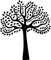 Set of tree doodles tree
