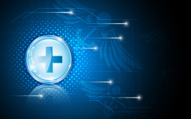 vector abstract background medical health care science concept template