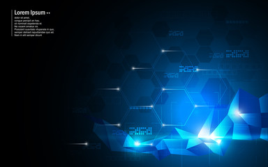 vector abstract background hexagon and low poly design innovation concept
