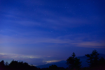 Starry sky and Sea of Clouds