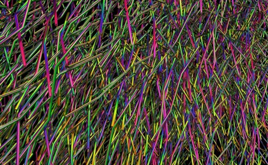 Colorful Abstract Illustration of Straw-like Cluster