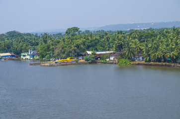landscape Zuari's river India