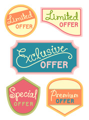 Exclusive Offers Labels