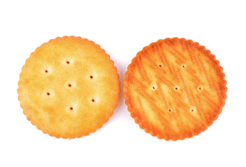 crackers on white background